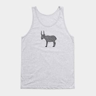 Saiga Antelope - hand drawn detailed animal design Tank Top